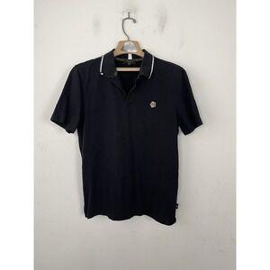 Ted Baker Mens Polo Shirt 3 Medium Black Golf Quiet Luxury Old Money Preppy